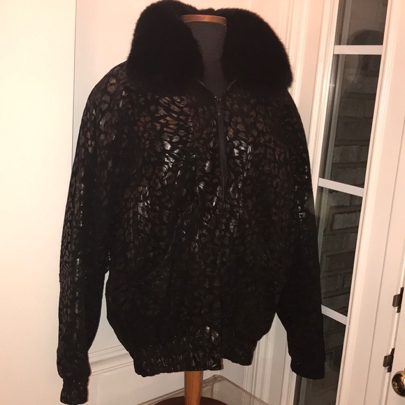 Leather Bomber Jacket - Picture 1 of 12